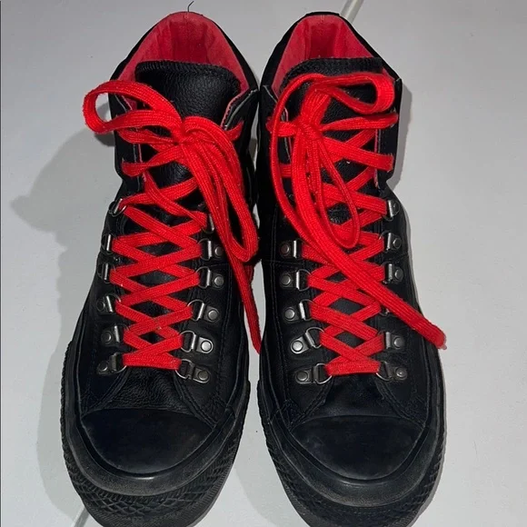 Converse Street Hiker Black with Red Lace High-Top Sneakers - Picture 13 of 15